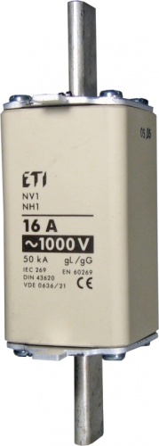 Предохранитель NH-1/gG 10A 1000V AC | код 004113703 | ETI