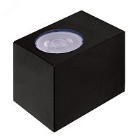 Светильник фасадный ДБУ GU10 без ламп корпус поликарбонат черный квадрат односторонний IP65 | код 5039971 | JazzWay