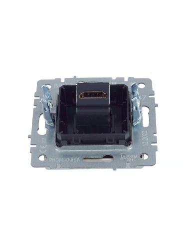 BRITE Розетка HDMI РHDMI-0-БрА алюминий | код BR-H10-K47 | IEK фото 8