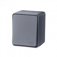 Переключатель проходной 1-кл. ОП AtlasDesign Profi54 IP54 10AX антрацит | код ATN544061 | Schneider Electric