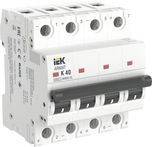 ARMAT Авт. выкл. M06N-DC 4P K 40А IEK | код AR-M06N-4-K040DC | IEK