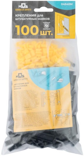 Крепления для штукатурных маяков 100 шт | код 04540М | FIT фото 3 Крепления для штукатурных маяков 100 шт | код 04540М | FIT фото 3