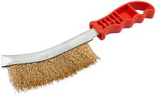 Корщетка тип В изогнутая пластик. ручка латунированная КУРС 38408