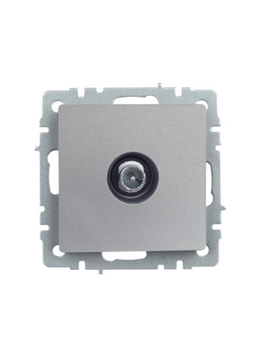 BRITE Розетка TV проходная РТВ10-0-БрА алюминий | код BR-A10-P-K47 | IEK фото 6