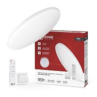 Светильник светодиодный NEO SIMPLE-95RC-WH 95Вт 230В 3000-6500K 7600Лм 460x67мм с пультом ДУ белый IN HOME | код 4690612060897 | IN HOME