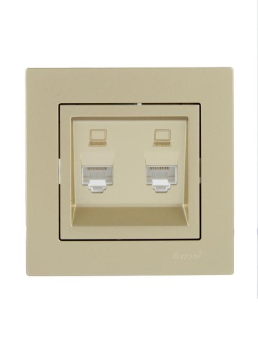 Розетка компьютерная 2-м СП Vesna механизм титан LEZARD 742-3788-141 фото 3 Розетка компьютерная 2-м СП Vesna механизм титан LEZARD 742-3788-141 фото 3