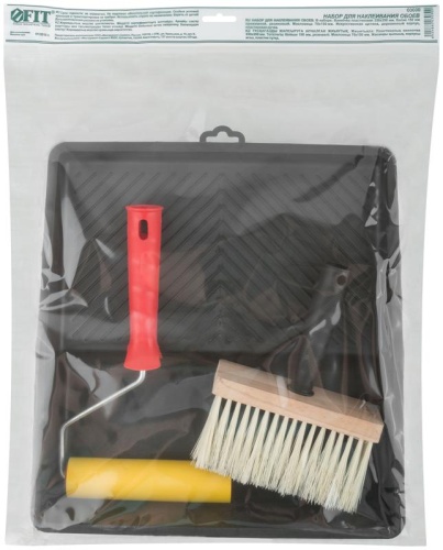 Набор для наклеивания обоев (ванночка 350х330мм+валик прижимной 150мм +макловица) FIT 03030 фото 3