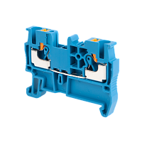 Клемма push-in проходная, 2.5 мм?, синяя MTP-2.5BL | код 136785 | MEYERTEC