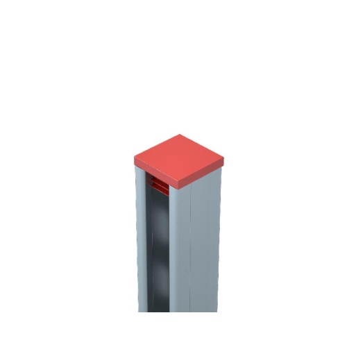 Заглушка для страт-профиля 41х41 мм RAL 3020 Красный | код LO9901 | КМ-Профиль