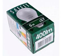 Лампа светодиодная LED 5вт Е27 белый матовый шар (SBG4505) | код 55026 | SAFFIT
