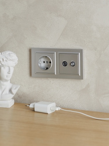 BRITE Рамка 2-местная РУ-2-БрА алюминий | код BR-M22-K47 | IEK фото 6