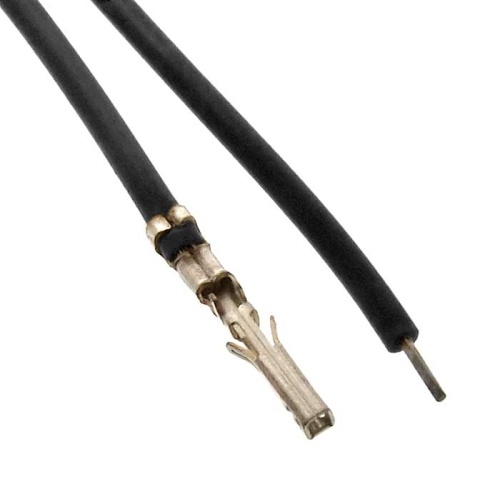 Разъём питания низковольтный RUICHI ммF-F 3,00 мм AWG24 0,3m чёрный, 1 контакт | код 91997 | Ruichi