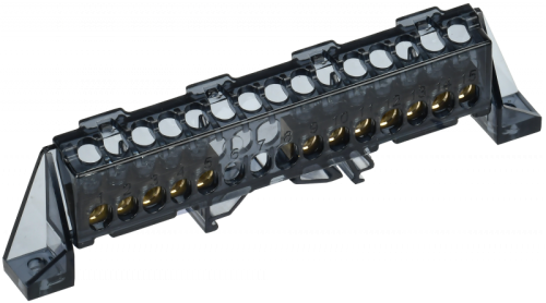 TEKFOR Шина N ноль в комб. изол. Стойка 6х9-5+7-Ч IEK | код TF-NN10-57-DP-K02 | IEK
