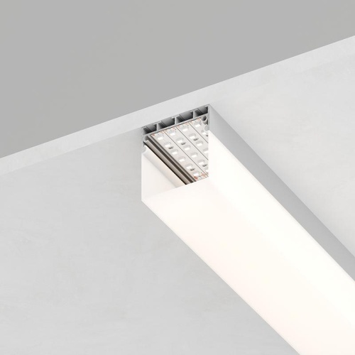 Профиль накладной алюминиевый 2м матовый экран 2 заглушки для светодиодных лент Feron | код 48120 | Feron Профиль накладной алюминиевый 2м матовый экран 2 заглушки для светодиодных лент Feron | код 48120 | Feron