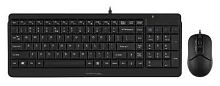 Клавиатура + мышь A4Tech Fstyler F1512 клав:черный мышь:черный USB (F1512 BLACK) | код 1454161 | A4TECH