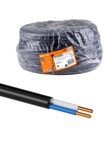 Кабель ВВГнг(А) -LS 2х6ок (N) -0.66 ГОСТ (бухта 100м) | код SQ0117-0203 | РЭМЗ ТМ