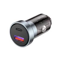 Автомобильное зарядное устройство c двумя портами (USB-A + USB-C) c LED-подсветкой, 20Вт | код 18-2243-5 | REXANT