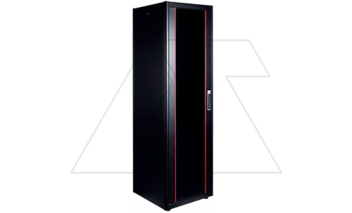 Щит телекоммуникационный 19., 26U, ВxШxГ 1299x600x600мм, DYNAmic Basic, напольный, перед. дверь стекло, задняя глухая металлич., черный | код LN-DB26U6060-BL-F | LANDE