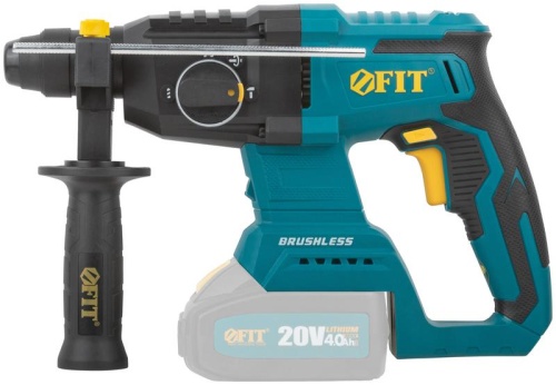 Перфоратор монтажный аккумуляторный 20 В, 0-1150 об/мин, 0-5200 уд/мин, 3 Дж, 2 режима, SDS-PLUS, бесщеточный, реверс, резиновая накладка, коробка | код 79910 | FIT фото 5 Перфоратор монтажный аккумуляторный 20 В, 0-1150 об/мин, 0-5200 уд/мин, 3 Дж, 2 режима, SDS-PLUS, бесщеточный, реверс, резиновая накладка, коробка | код 79910 | FIT фото 5