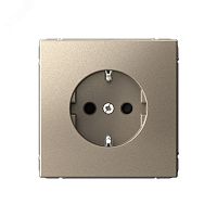 Розетка ArtGallery 16А с заземл. защ. шторки механизм шампань | код GAL000545 | Systeme Electric