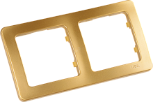 MASTER Рамка на 2 поста, золото | код Р402-07 | HEGEL