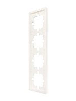 ZIMA Рамка 4-ая горизонтальная б/вст слоновая кость LEZARD | код 704-9000-149 | LEZARD