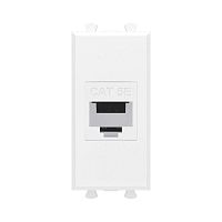 Розетка компьютерная 1мод. Avanti "Белое облако" RJ45 кат.5E без шторок модульная механизм | код. 4400661 | DKC