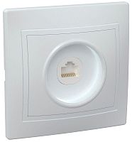 Розетка компьютерная 1xRJ45 Cat.5 КВАРТА, белый | код. EKK10-K01-DM | IEK