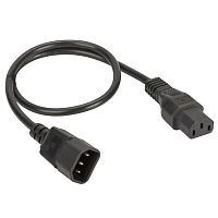 Кабель питания DKC, IEC320 C13 - IEC320 C14, 0,5м, 3х1,5мм | код R5CORD3405 | DKC