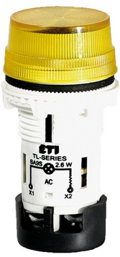 Лампа сигнальная матовая TL04X1 240V AC (желтая) | код 004770247 | ETI