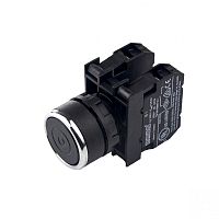 Кнопка с фиксацией черная B101FH (2НО) | код B101FH | EMAS