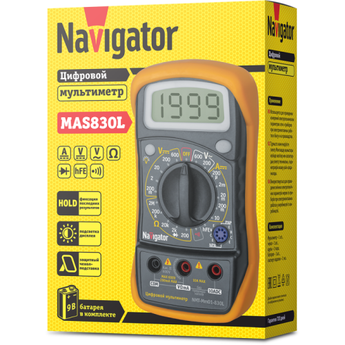 Мультиметр 82 428 NMT-Mm01-830L (830L) Navigator 82428
