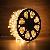 Гирлянда "LED Клип-лайт" 12В 150мм LED тепл. бел. Flashing (бел.) прозр. ПВХ (уп.100м) | код 325-166 | Neon-Night
