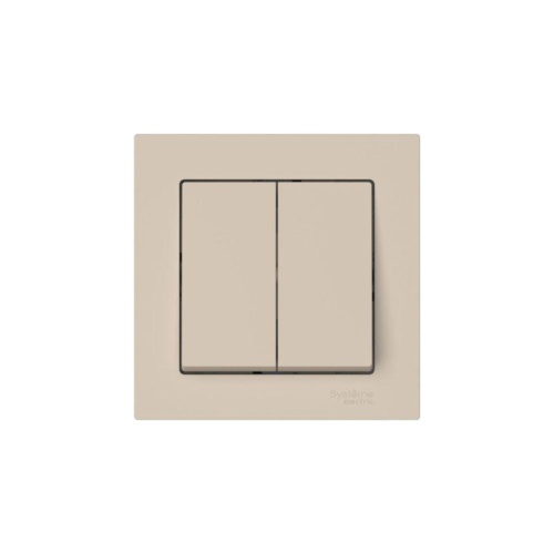 ATLASDESIGN 2-клавишный ВЫКЛЮЧАТЕЛЬ, сх.5, 10АХ, в сборе, быстрозажимные клеммы, ПЕСОЧНЫЙ | код ATN001252S | Systeme Electric фото 4