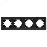 GUSI Ugra РАМКА 4-местная, цвет графит. | код С1140-010 | GUSI ELECTRIC