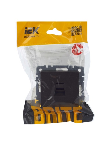 BRITE Розетка компьютерная RJ45 кат.5E РК10-БрТБ темная бронза | код BR-K10-1-K45 | IEK фото 6