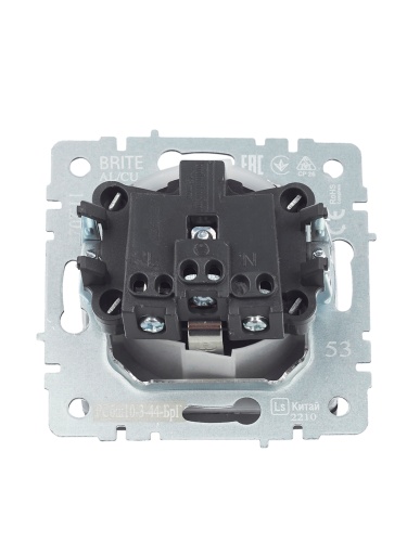 BRITE Розетка 1-местная с заземлением с защитными шторками и крышкой 16А IP44 РСбш10-3-44-БрГ графит | код BR-R16-16-44-K53 | IEK фото 5