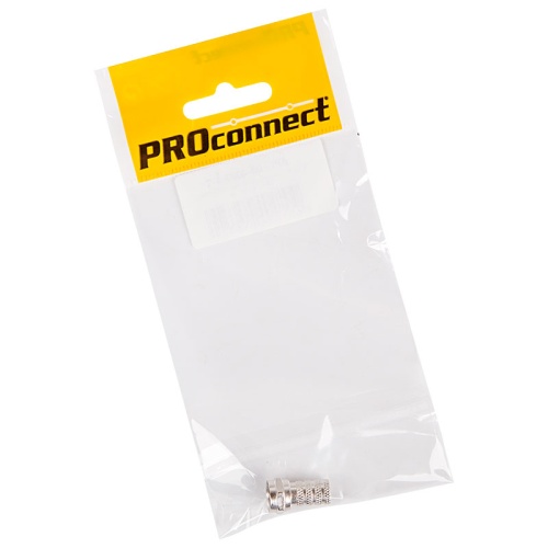 Разъем антенный на кабель, штекер F для кабеля RG-6, (1шт.) (пакет) PROconnect | код 05-4003-4-7 | PROCONNECT