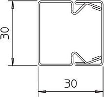 Металлический кабельный канал LKM 30x30x2000 мм (сталь) | код 6246982 | OBO Bettermann