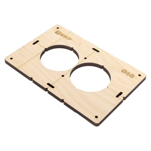 Шаблон для подрозетников c 2 отв, диам, 68 мм Expert | код sh-d68-2 | EKF фото 2