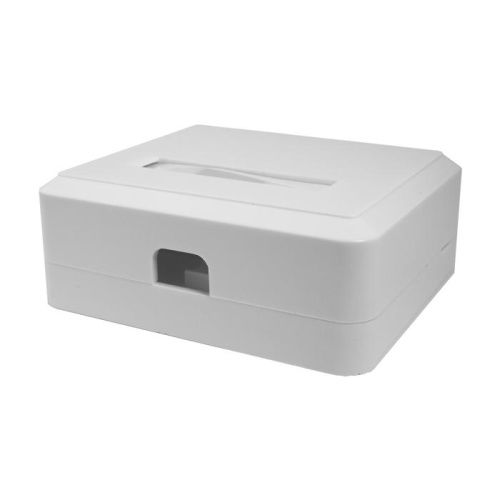 Корпус розетки для двух вставок типа Keystone Jack, белая | код 10-0311 | SUPRLAN