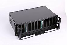 Бокс 19 на 12 кассет MPO, 3U, черный | код LAN-FOBM-12MCS-3U | LANMASTER