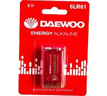 Батарейка 6LR61 DAEWOO ENERGY Alkaline 2021 BL-1 | код .5029729 | DAEWOO