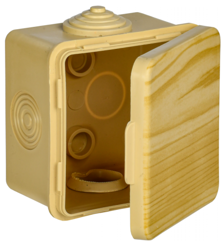 Коробка расп. КМ для о/п D=85х40мм IP54 4 вв. сосна IEK | код UKO21-085-040-000-K34-54 | IEK