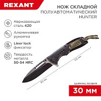 Нож складной полуавтоматический REXANT Hunter | код 12-4911-2 | REXANT