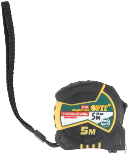 Рулетка Гранд 5мх19мм калибр. лента; нейлон. покрытие; магн. крючок; двойной стопор; прорезиненный корпус FIT 17325 фото 6 Рулетка Гранд 5мх19мм калибр. лента; нейлон. покрытие; магн. крючок; двойной стопор; прорезиненный корпус FIT 17325 фото 6