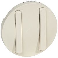 Celiane Лицевая панель выключателя/переключателя двухклавишного 1п 067001/02/31/32 с тонкими клавишами слоновая кость | код 66299 | Legrand