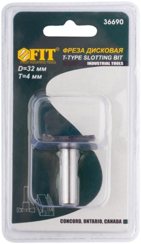 Фреза дисковая для кромок и пазов DхHхL=32х4х36мм FIT 36690 Фреза дисковая для кромок и пазов DхHхL=32х4х36мм FIT 36690