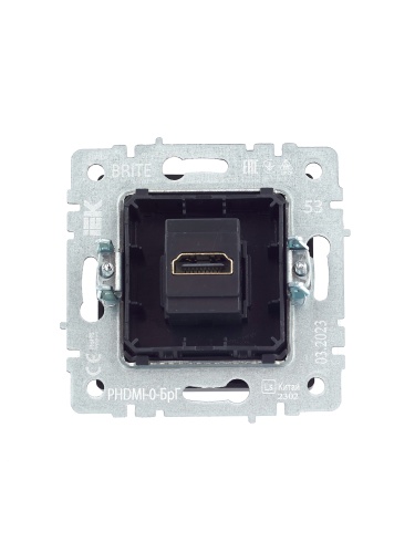 BRITE Розетка HDMI РHDMI-0-БрГ графит | код BR-H10-K53 | IEK фото 7