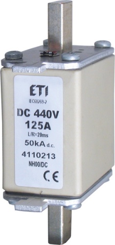 Предохранитель NH-1C DC 125A 440V DC | код 004110228 | ETI